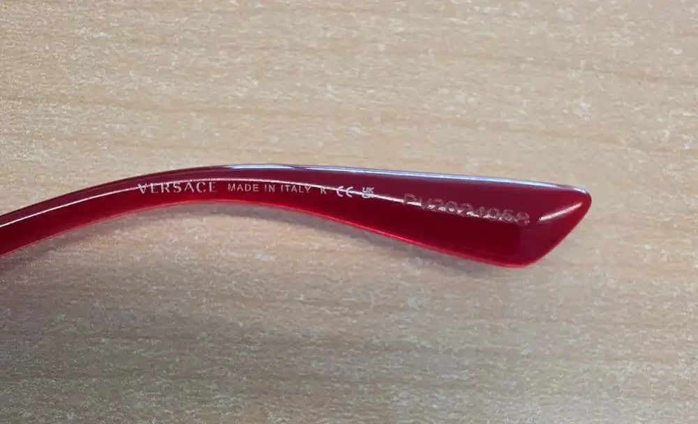 Versace VE3318 388 Transparent Red Eyeglasses
